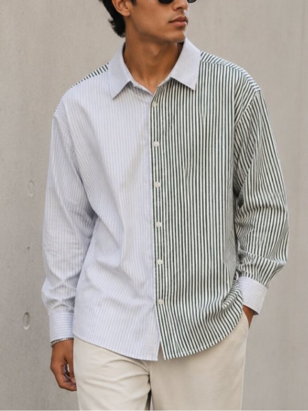 Seaplane Men's Carolina Forest Split-Panel Button-Down Shirt XXL 54721